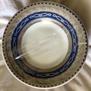 Vtg Dishes Small Blue/Silver 4.5" Lot of 8 Japan Pre-Owned